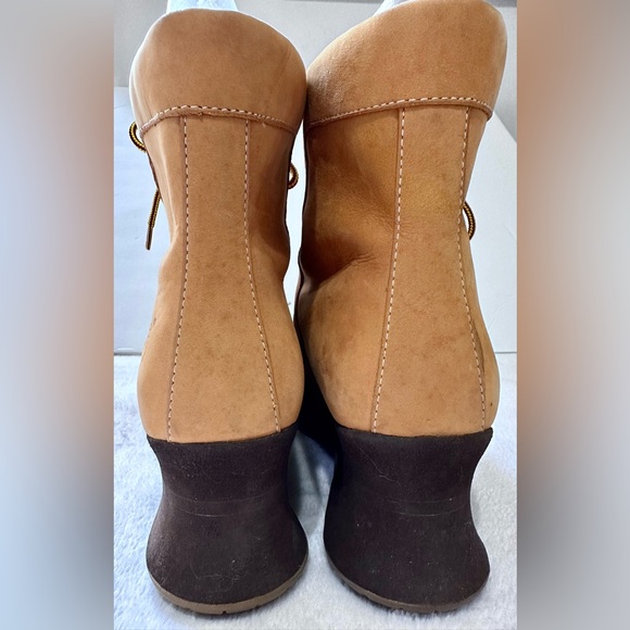 Timberland Women's Wedge Ankle Boots Nubuck Leather Wheat Waterproof 6 1/2 - Picture 11 of 16